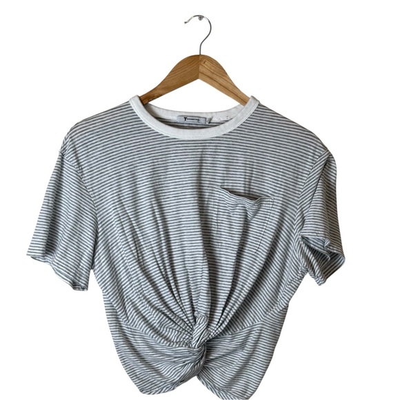 T Alexander Wang Cropped Twist Tee M - Picture 1 of 5